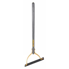 Weed cutter with a 10-inch long, 3-inch wide steel blade and a straight wood handle. Designed for manual cutting of weeds and light brush in gardens and landscaping.
