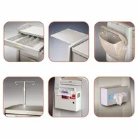 This set includes a 3-inch drawer divider for organizing medical supplies and instruments within procedure carts. The side-mount design allows for straightforward installation and helps maintain tidy drawers in healthcare settings
