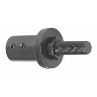 This drill press shaft arbor is designed for mounting chucks or accessories onto smaller fractional horsepower motors. It features a 1/2"-20 left-hand thread and clockwise rotation. Commonly used in light-duty drilling, tapping, and reaming operations in maintenance and production settings