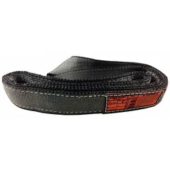 This 2-ply nylon web sling features protected edges and twisted eyes for secure lifting and rigging. With a 12 ft length and 8,900 lb vertical hitch capacity, it is suited for industrial material handling tasks. The sling includes a wear-resistant identification tag.