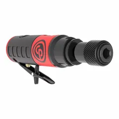This composite tire buffer features a 500W air motor with speed regulator for controlled operation. With an overall length of 8 11/16 inches and height of 3 inches, it is suited for buffing and smoothing tire surfaces during retreading or repair in automotive and industrial tire shops.