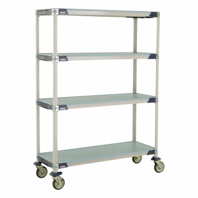 METRO Harsh-Environment Antimicrobial Mobile Plastic Shelving