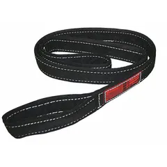 This STREN-FLEX web sling is a Type 3, 1-ply nylon flat-eye sling with a 12 ft sling length and 8 in eye length. It features a wear-resistant tag and is designed for lifting and rigging heavy loads in industrial environments where abrasion resistance is required.