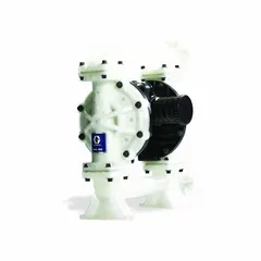 This GRACO air-operated double-diaphragm pump features a polypropylene housing with a 1-inch flange connection and a flow rate of 50 gpm. It is equipped with a PTFE diaphragm, polypropylene seat, and PTFE check valves. Suitable for transferring aggressive fluids in chemical processing, water treatment, and industrial applications.