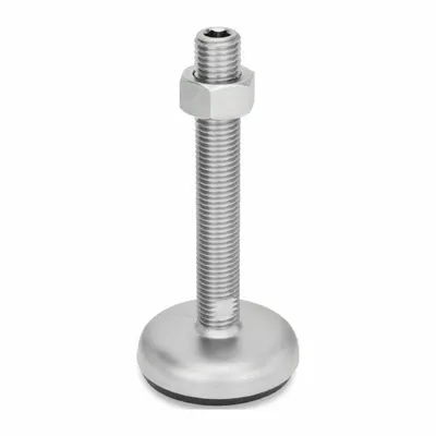 JW WINCO Non-Skid Male Leveling Mount, 3/4"-10, 4,271 lbf, Buna-N Thrust Pad - Non-Skid Male Leveling Mounts