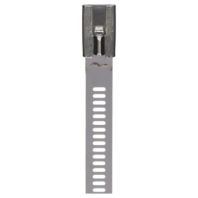 TY-RAP Cable Tie: 6 in Nominal Lg, 2 in Nominal Max. Bundle Dia., 0.28 in Wd, Silver - 316 Stainless Steel Cable Ties