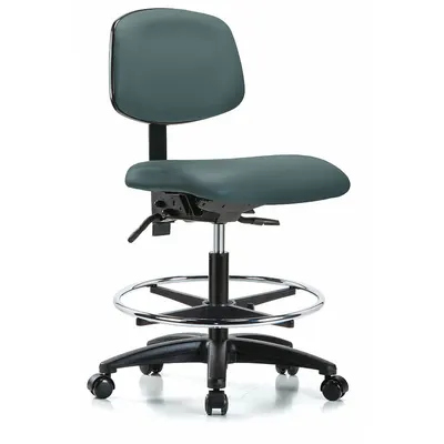 OEM Vinyl Lab Chair, Armless, Blue, 22-29 in Height Range - Vinyl Lab Chairs