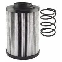 Cartridge-type hydraulic filter element with glass media material, 2 9/16-inch inside diameter, and includes O-ring. Designed for use in hydraulic fluid systems to remove contaminants, protecting system components. Compatible with Donaldson vehicles