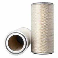 Engine air filter with axial seal, round-oval shape, outside diameter 12 25/32 in. Interchanges with Baldwin LL2608 and FleetGuard AF996M. Used in heavy-duty truck engine air intake systems to filter incoming air