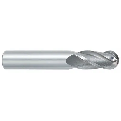 OSG Ball End Mill: Carbide, TiAlN Coated, 4 Flute, 1.5 mm Mill Dia, 5 mm LOC - General Purpose Carbide Ball End Mills