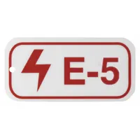 BRADY Lockout Tag: None/ No Header, E-5, Polystyrene, English, Plastic, Adhesive Backing (MPN 105683)