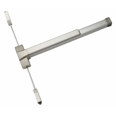 ABILITY ONE Surface Vertical Rod Push Bar, 36 in Max Door Width, Stainless Steel - Surface Vertical Rod Push Bars
