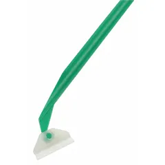 This cell scraper is used for harvesting adherent cells from culture vessels in laboratory cell culture applications. It features a green ABS construction and an overall height of 9 21/25 inches.