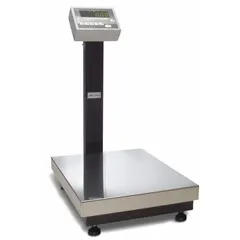 This TORBAL bench scale features a column-mounted indicator and a 23 5/8 in x 19 3/4 in stainless steel weighing surface. It offers 50 g readability and an RS-232 port for data communication. Suitable for general industrial weighing tasks in manufacturing, warehousing, and shipping environments.