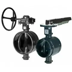 This GRUVLOK butterfly valve is a ductile iron general-service valve with a 2-inch pipe size, lever handle, and EPDM seal. It features a clamp connection with 3 bolt holes and a maximum pressure rating of 300 psi (CWP). Suitable for on-off flow control in industrial piping systems such as water, wastewater, and HVAC applications.