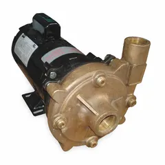 Straight centrifugal pump for water transfer, circulation, and boosting applications. Handles clean, non-abrasive fluids. Features ODP motor enclosure, 1-1/4 in intake and 1 in discharge, with max head of 82 ft. Operates on 115/230V AC.