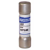 Fast-acting cylindrical fuse rated 8 A, 600 V DC from the HP6M series. Designed for overcurrent protection in DC circuits, commonly used in photovoltaic systems and combiner boxes