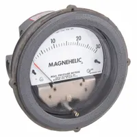 DWYER Differential Pressure Gauge: Back/Single-Side, 1/8 in NPT Female, 2000, 4 in Dial, IP67, IP67 (MPN 2230)