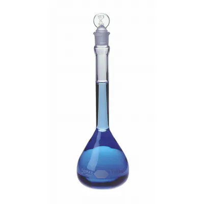 KIMBLE Volumetric Flask: 50 mL, Colorless, Conical, A, +/-0.10 mL - Glass Volumetric Flasks