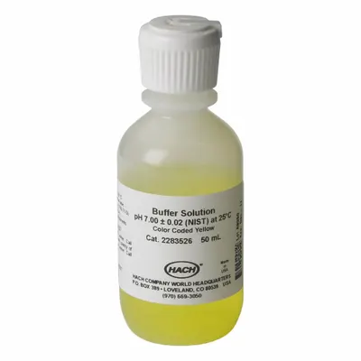 HACH Buffer Solution: 25 mL Volume, Bottle, Buffer, 1222220 - pH Buffers