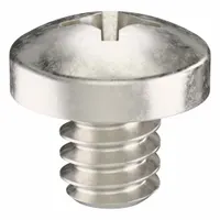 Pan head machine screw with #4-40 thread, 1/8 in length, 18-8 stainless steel, plain finish, Phillips drive, #1 drive size. Supplied in a 100-piece pack. Suitable for fastening components in light-duty assemblies, electronics enclosures, and machinery where a low-profile, corrosion-resistant fastener is needed
