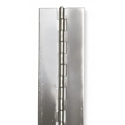 OEM Full Surface-Mount Piano Hinge, Stainless Steel, 72 in Leaf Ht, 1 1/2 in Leaf Wd - Full Surface-Mount Piano Hinges