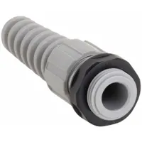 Liquid Tight Cord Connector with Strain Relief: Straight, Nylon, 1/4 in MNPT, 0.08 in to 0.14 in (MPN HJ1010G)