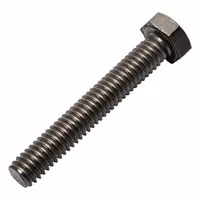 Hex Head Cap Screw: Titanium, Grade 2, Plain, 5/16"-18, UNC, 2 in lg, Fully Threaded, 1/2 in Head Wd (MPN 0107185)