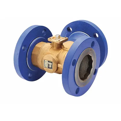 HVAC Control Ball Valve: 3-Way, 3 in Flanged, 73 CV Flow, 47 Bypass CV Flow - 3-Way Flanged Connection Ball Valves