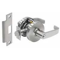 SARGENT 28-10XG05 LL 26D Office Lever Lockset from the 10X Line. Features a satin chromium-plated cast zinc construction with a chrome finish. ADA compliant for accessibility. Designed for standard commercial interior doors requiring a durable, corrosion-resistant lever lockset