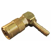 Brass-bodied hydraulic quick-connect coupling body with 3/8 in coupling size and 15.14 lpm maximum flow rate. Suitable for fluid transfer in hydraulic systems, including hydraulic tools, lubrication lines, and pneumatic circuits
