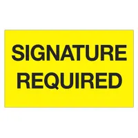 Label,Signature Required 3x5": 500 PK (MPN DL1218)