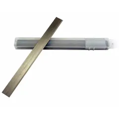 Standard-end replacement scraper blade designed for industrial scraping tasks. Used to remove paint, adhesives, gaskets, and other residues from flat surfaces. Direct replacement part for compatible scraper handles in maintenance and repair applications.