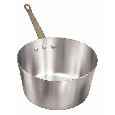 CRESTWARE Sauce Pan, 5.5 qt, Aluminum, Riveted Steel Handle, NSF - Sauce Pans