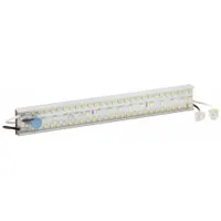 Aluminum retrofit kit for upgrading existing hardwired exit signs. Features white LED illumination, 4.5 W lamp wattage, and direct wire bulb base for simple installation. Suitable for commercial and industrial facilities requiring energy-efficient emergency egress signage