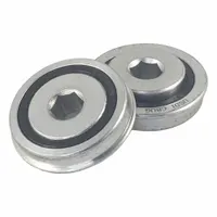 Single-row conveyor roller bearing with 1.78 in outer diameter, 1 57/64 in flange outside diameter, and 1,007 lb load rating. Sealed (2RS) for contamination resistance. Fits 1.9 in (16 Gauge) schedule pipe. Used in material handling systems to support rotating conveyor rollers on axles