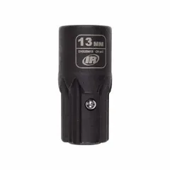 This 13 mm, 6-point standard-length impact socket is designed for use with impact wrenches in heavy-duty fastening applications. It has an overall length of 1 9/16 inches and is suitable for tightening or loosening nuts and bolts in automotive, industrial, and maintenance settings.