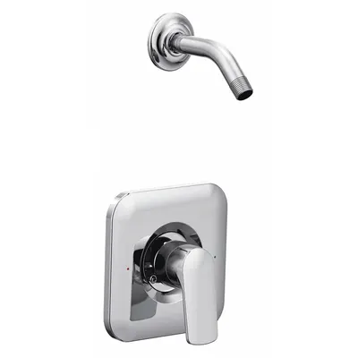 RIZON Posi-Temp T2812 Shower Faucet with Fixed Shower Arm, Chrome, Lever Handle - Shower Faucets with Fixed Shower Arms