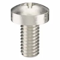 M2.5x0.45 pan head machine screws, 5 mm length, made from 18-8 stainless steel with a plain finish. Phillips drive with #1 drive size. Supplied in a 100-pack. Suitable for fastening components in precision assemblies, electronics enclosures, and light industrial equipment where a low-profile, corrosion-resistant fastener is required