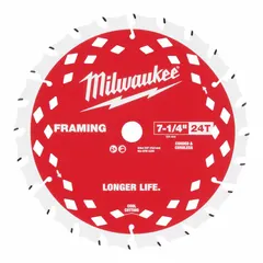 This 2-pack of 7-1/4 in circular saw blades features 24 teeth with a 0.06 in kerf and 5/8 in arbor. Designed for cutting hardwood, these blades are suitable for ripping and crosscutting in construction and woodworking applications.