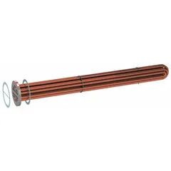 Copper tube U-tube replacement bundle rated at 62 gpm and 610,000 BtuH. Designed for use in steam-to-water heat exchangers for commercial and industrial hydronic systems. Compatible with model TS06-060-222BS-SSCI-SX-CCC-11-3352.