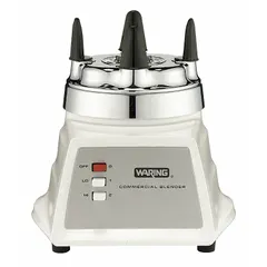 Benchtop blender base with 0.4 hp motor, overall height 8 1/8 in. Designed for laboratory blending applications such as mixing, emulsifying, and homogenizing samples. Mounts securely on benchtop. Container and accessories sold separately.