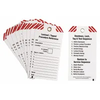 BRADY Lockout Tag: Lockout/Tagout Procedure Reference, Polyester, Description/ID#/Location, English (MPN 148863)