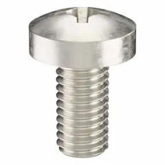 Pan head machine screws with M5x0.80 thread, 10 mm length, made from 316 stainless steel with a plain finish. Phillips drive, #2 drive size. Suitable for general fastening applications where corrosion resistance is required. Supplied in a 50-pack.