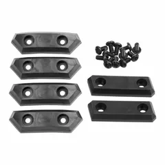 Service kit containing six replacement rubber wear pads for coil roofing nailers. These pads protect the nailer's contact surface during repeated fastening cycles, reducing tool wear and maintaining consistent nail depth in roofing and siding applications.