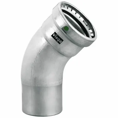 VIEGA MEGAPRESS 4 in Press-fit x FTG Elbow Fitting, EPDM, 90555 - Potable Water Stainless Steel Press Fittings