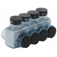 POLARIS Multitap Connector: 4 Port, Double-Sided Entry, 4 AWG – 500 kcmil Wire Size, Clear (MPN IPLD500-4CB)