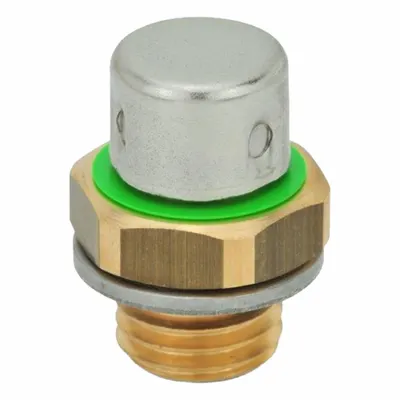 JW WINCO Breather Valve M12x1.5 160 mbar Brass Stainless Steel Cap - Pressure-Relief Breather Vents