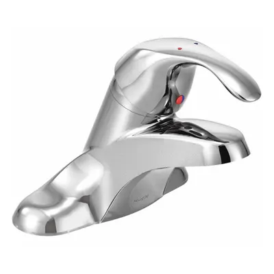 MOEN Low Arc Bathroom Faucet: M-Bition, Brass, Chrome Finish, 0.5 gpm Flow Rate - Centerset Handle Bathroom Faucets