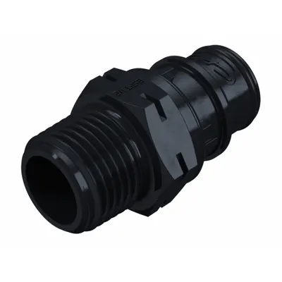 CPC Quick Connection Coupling: Straight, 1/2 in Pipe Size, Quick-Disconnect Coupler x BSPT - Polysulfone Quick-Disconnect Tube Fittings